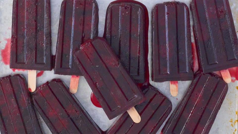 Real Simple blackberry wine pops