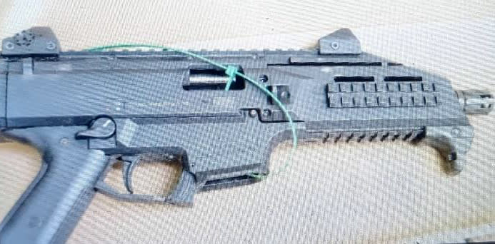 A firearm recovered from Taylor Taranto’s vehicle. (USDCD)