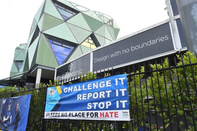 A sign outside Yorkshire's Headingley stadium