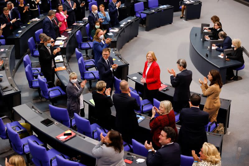 Inaugural session of the German Parliament in Berlin