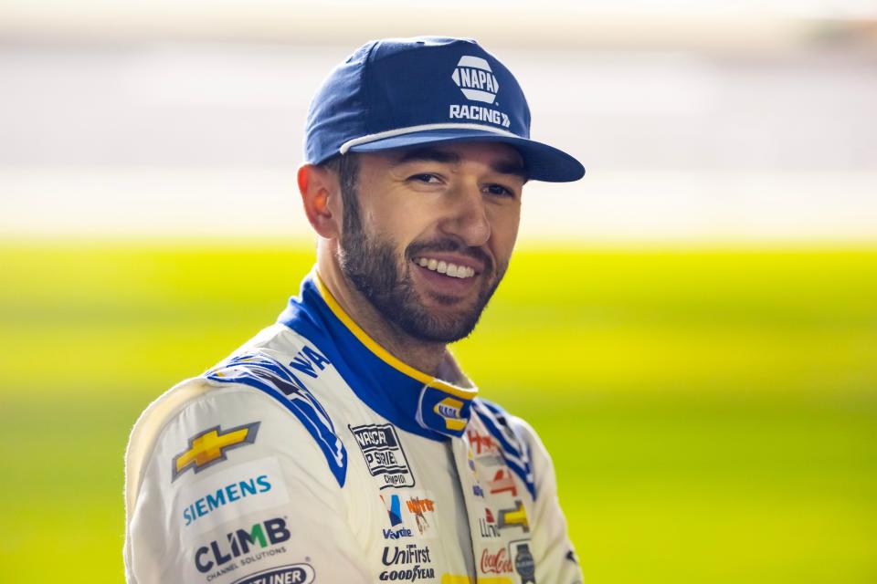 Feb 14, 2024; Daytona Beach, Florida, USA; NASCAR Cup Series driver Chase Elliott (9) during qualifying for the Daytona 500 at Daytona International Speedway. Mandatory Credit: Mark J. Rebilas-USA TODAY Sports