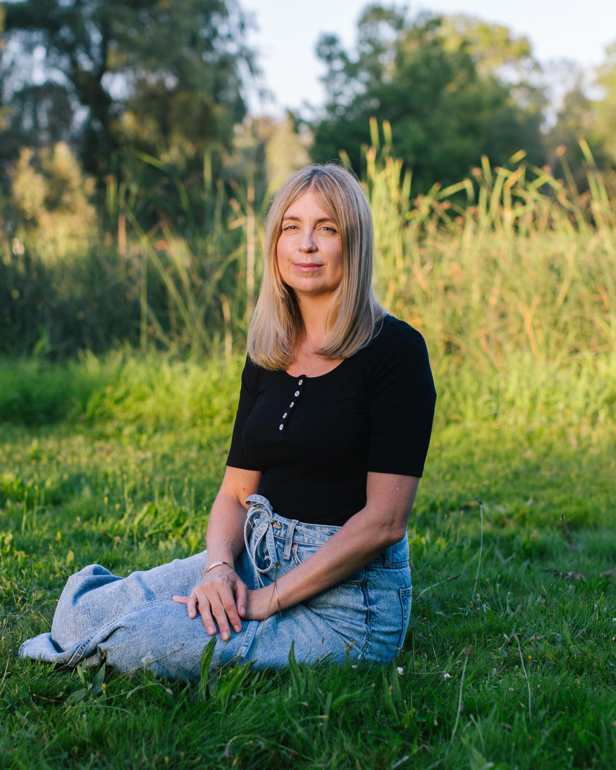 Jennifer Nosek poses for a portrait in Vancouver (Jackie Dives for NBC News)