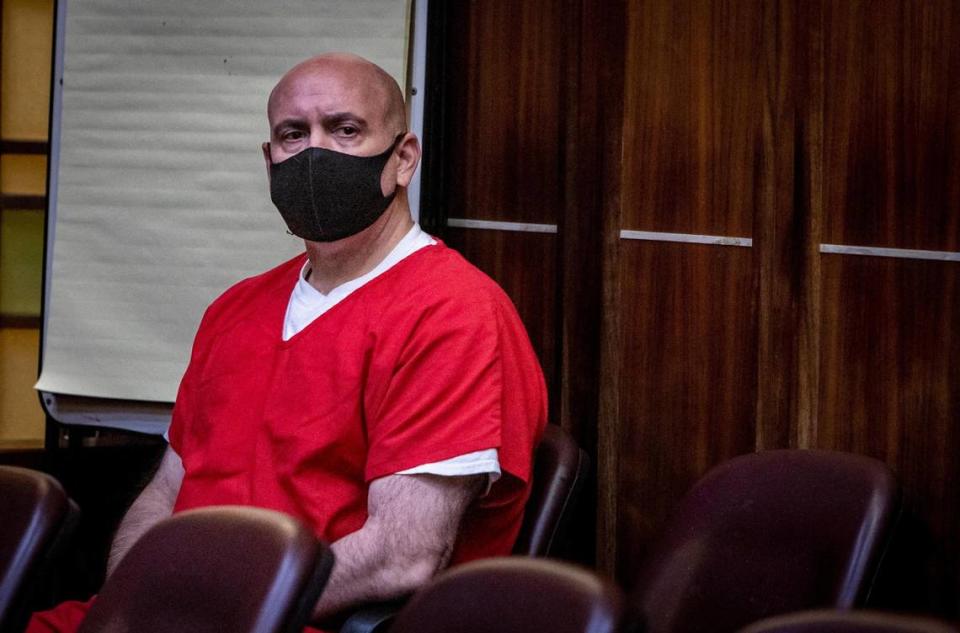 Miami, May 20, 2022 - Braulio Gonzalez, who was convicted of raping family members, sits in the courtroom during sentencing.