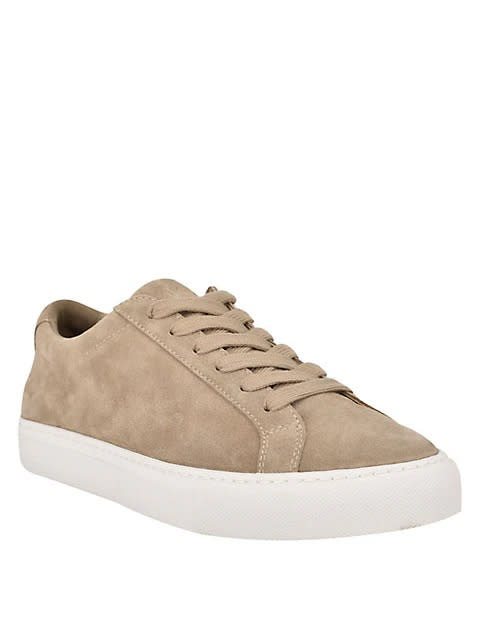 Calvin Klein Adrien Sneaker Suede. Image via The Bay.