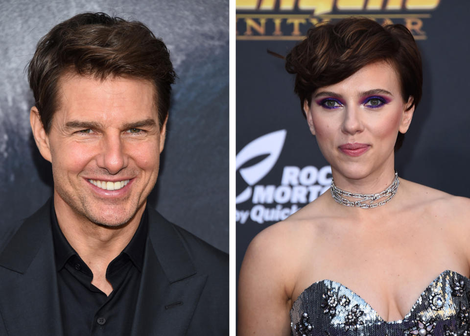 Scarlett Johansson soll von Scientology als mögliche Partnerin für Tom Cruise interviewt worden sein. (Bilder: Jordan Strauss/Invision/AP und Evan Agostini/Invision/AP)
