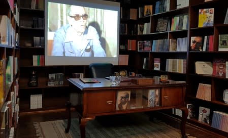 Office of late author Naguib Mahfouz in his museum in Cairo