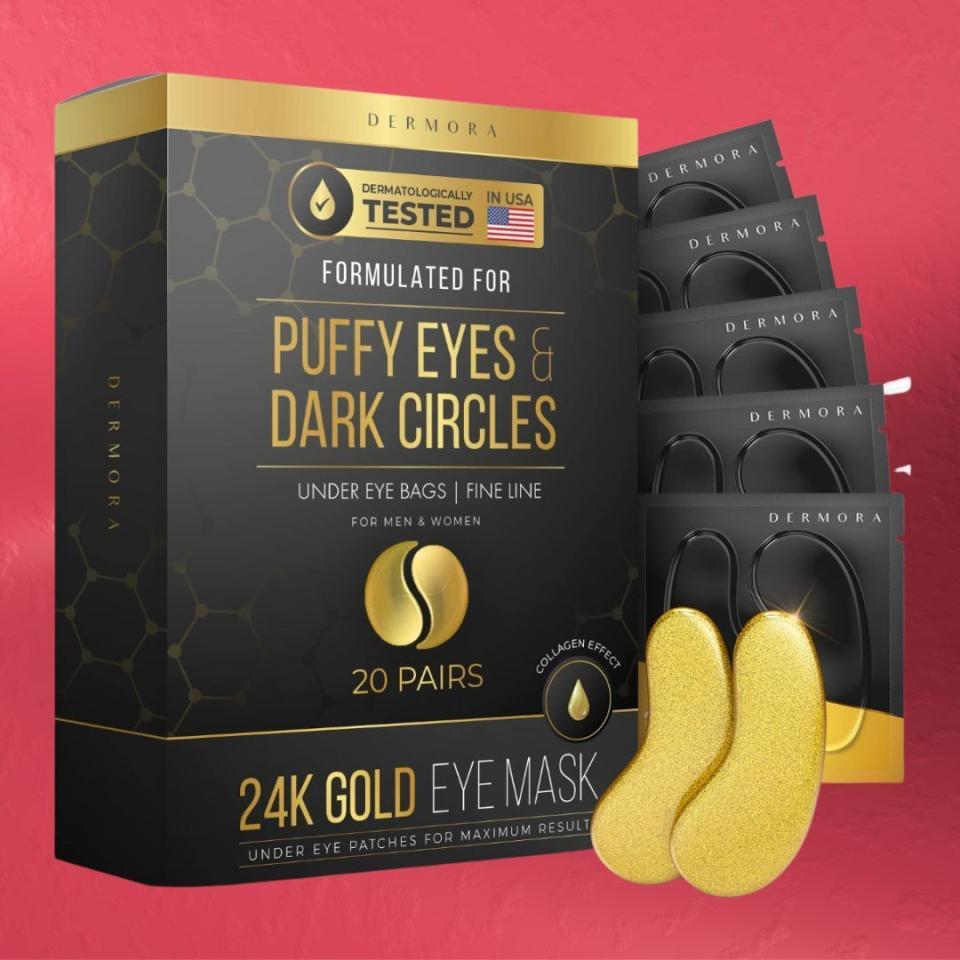 These popular jelly eye masks are infused with 24 karat gold, collagen, hyaluronic acid, glycerin and more to help hydrate skin, de-puff eyes, minimize the appearance of fine lines and brighten skin tone.You can buy the eye masks from Amazon for around $20.