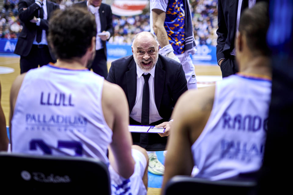 BURGOS, SPAIN - MARCH 13: Coach Pablo Laso of Real Madrid during Liga Endesa match between Hereda San Pablo Burgos and Real Madrid at Coliseum Burgos on March 13, 2022 in Burgos, Spain. (Photo by Borja B. Hojas/Getty Images for Hereda San Pablo Burgos )