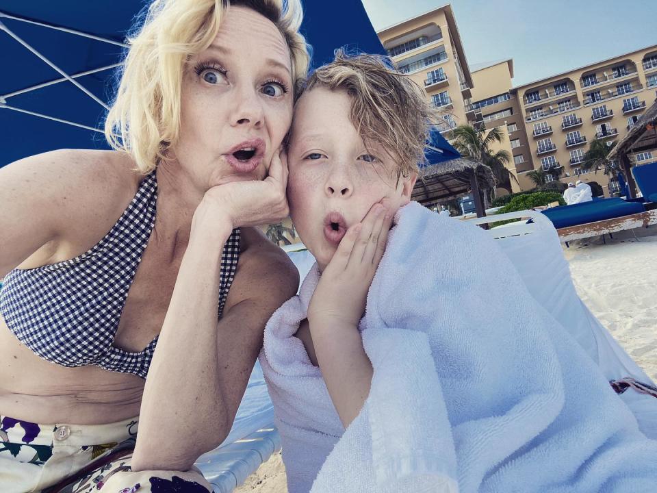 Anne Heche and her son