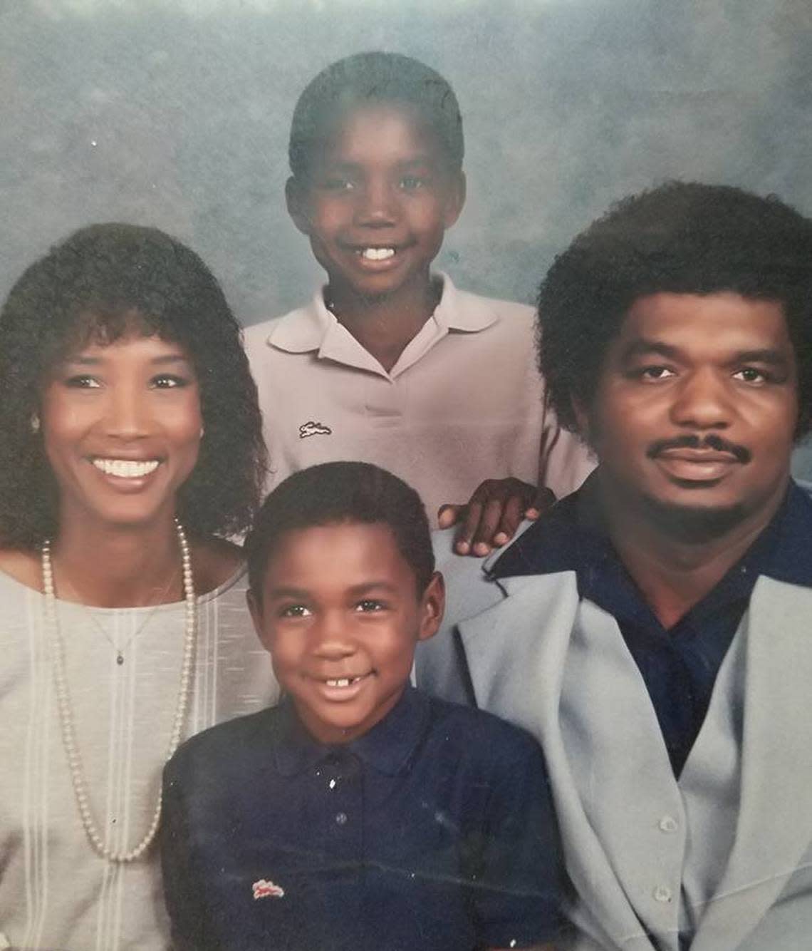 Billy and Lavonta Williams with their two sons, B.J. and Darrin.