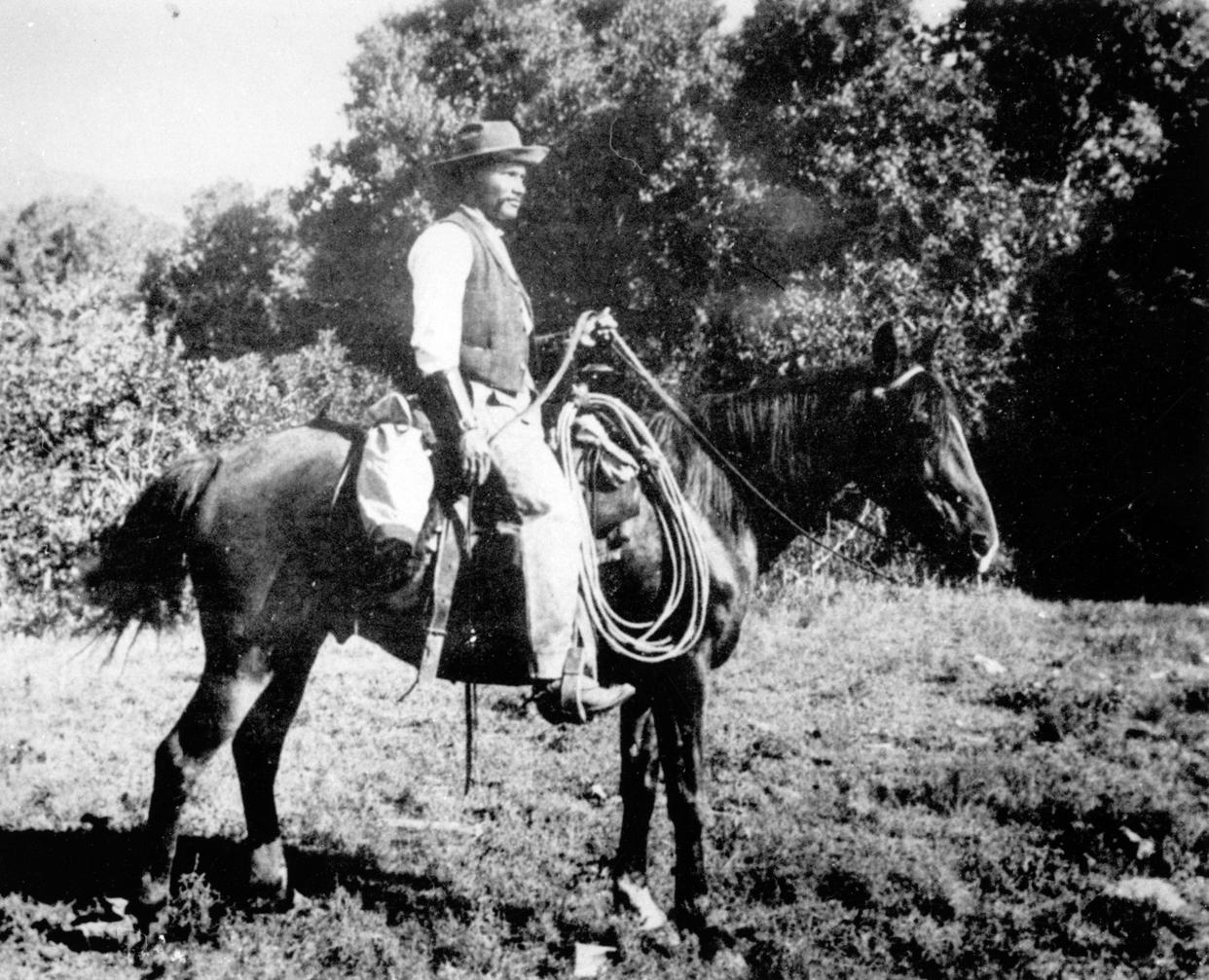The photograph "George McJunkin," circa 1925, is featured in the exhibit "Black Cowboys: An American Story," on view through Jan. 2 at the National Cowboy & Western Heritage Museum.