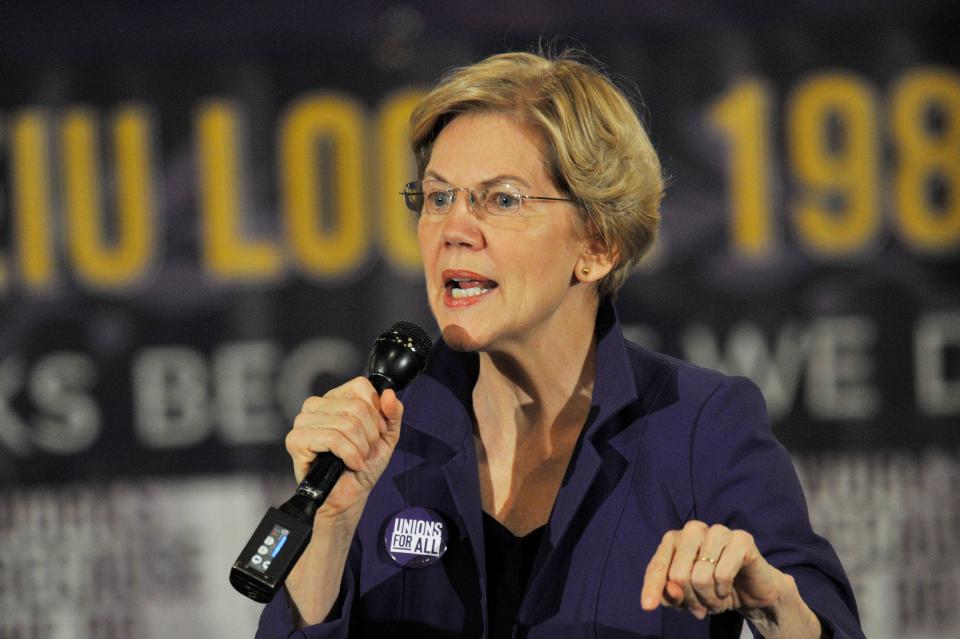Massachusetts Sen. Elizabeth Warren speaks in Concord, N.H., after entering the state's primary race on Nov. 13. (Photo: Joseph Prezioso/AFP via Getty Images)