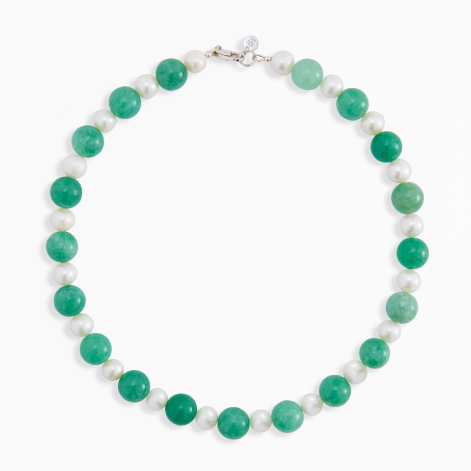 Ming Yu Wang Zhu necklace with jade and pearl