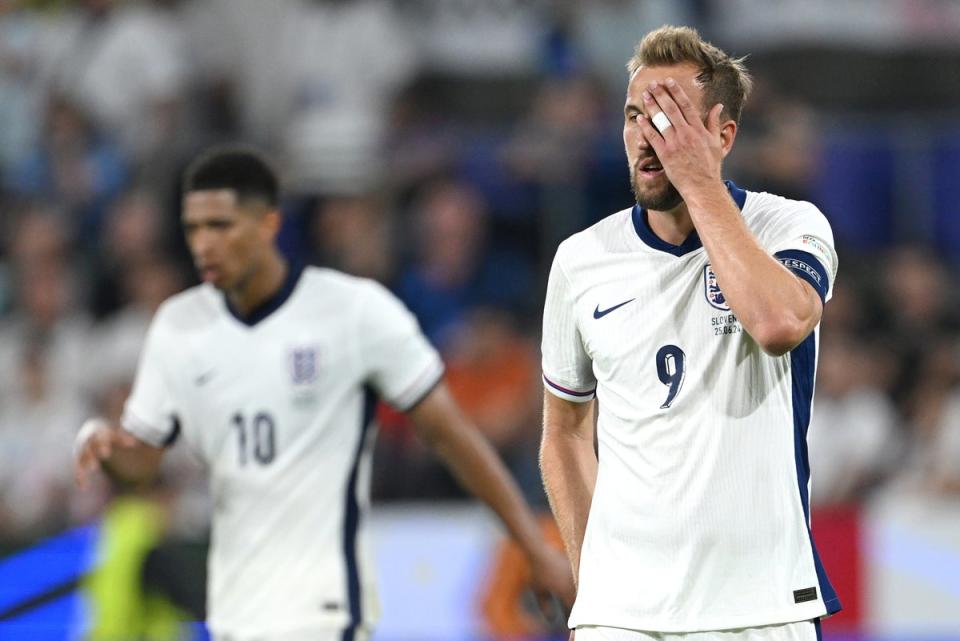 Harry Kane and England endured a difficult night in Cologne  (Getty Images)