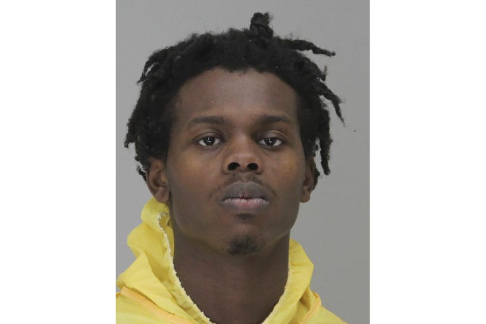 This image provided by Dallas County Jail shows Davion Irvin. Dallas police say Irvin, has been arrested, Thursday, Feb. 2, 2023, in the case of the two monkeys that were taken from the Dallas Zoo after he was spotted near the animal exhibits at an aquarium in the city. (Dallas County Jail via AP)