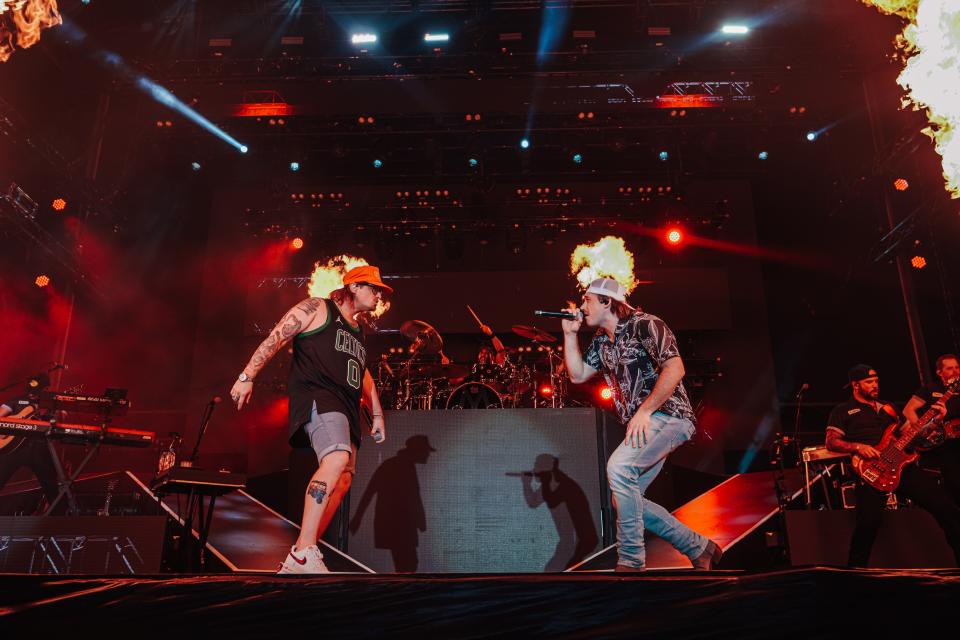 Morgan Wallen and HARDY perform at CMC Rocks in Ipswich, QLD on March 19, 2023