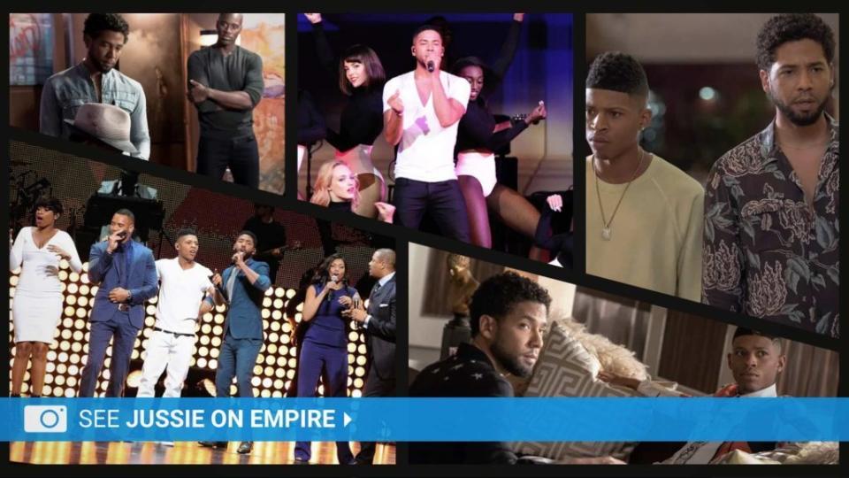 <p>Jussie Smollett‘s “Empire” character made history during his last episode of season 5 by getting hitched to another man of color, and his sister is praising him for breaking barriers on prime time. This comes just hours after his co-stars wrote an open letter to show executives asking them to bring back his character next […]</p> <p>The post <a rel="nofollow noopener" href="https://theblast.com/jussie-smollett-empire-wedding-open-letter/" target="_blank" data-ylk="slk:Jussie Smollett Makes History with ‘Empire’ Wedding Ceremony After Cast Shows Support with Open Letter;elm:context_link;itc:0;sec:content-canvas" class="link ">Jussie Smollett Makes History with ‘Empire’ Wedding Ceremony After Cast Shows Support with Open Letter</a> appeared first on <a rel="nofollow noopener" href="https://theblast.com" target="_blank" data-ylk="slk:The Blast;elm:context_link;itc:0;sec:content-canvas" class="link ">The Blast</a>.</p>
