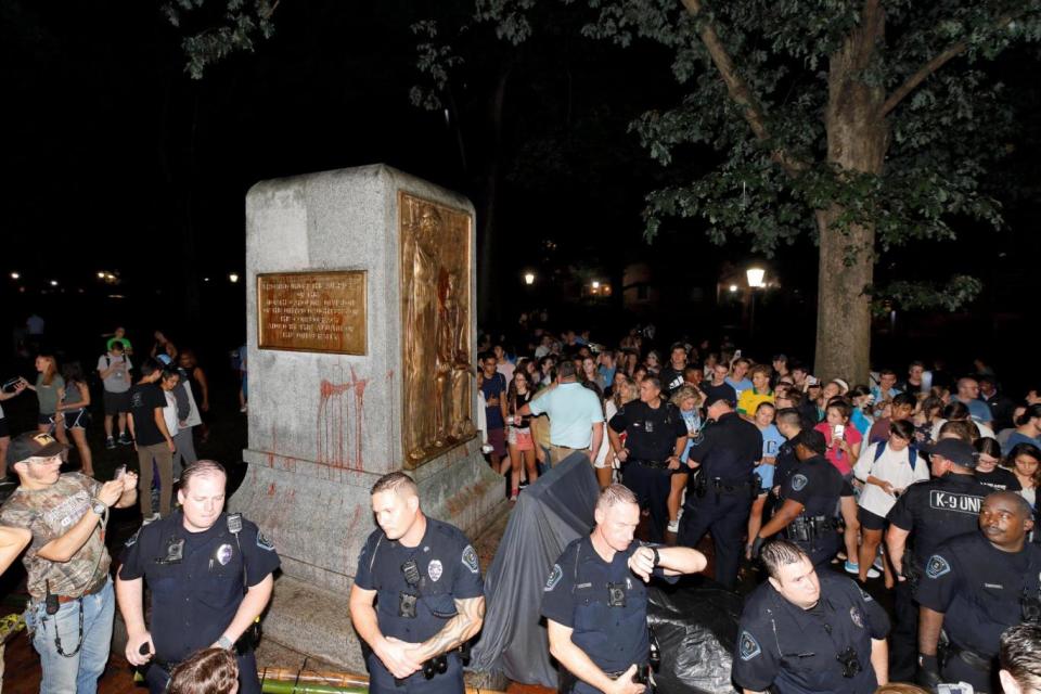 The demonstration took place in Chapel Hill (REUTERS)