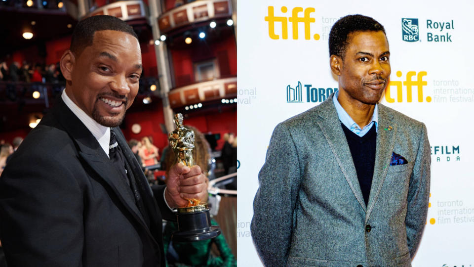 威爾史密斯（Will Smith）拍片再度向克里斯洛克（Chris Rock）道歉。（圖／達志影像）