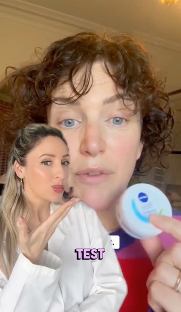 Chemist Musleh tested Creme de la Mer against Nivea Soft after Irish DJ Annie Mac wondered if the two creams were identical. TikTok / @carlymusleh