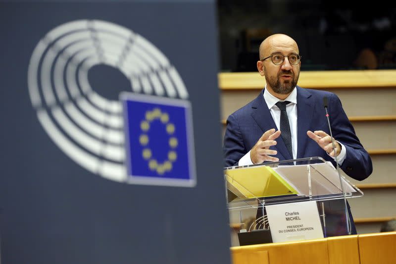 FILE PHOTO: Extraordinary plenary session of the EU Parliament in Brussels