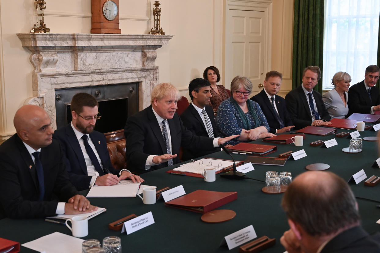 Prime Minister Boris Johnson holds a Cabinet meeting at 10 Downing Street, London. Picture date: Tuesday July 5, 2022.