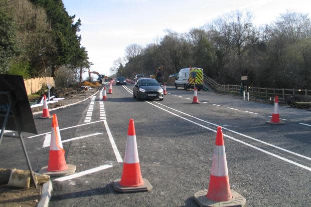 Busy road reopens after closure caused by 5.5m bridge replacement