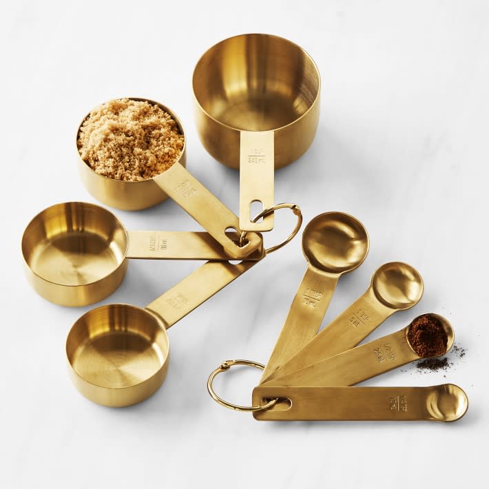 <p><a href="https://go.redirectingat.com?id=74968X1596630&url=https%3A%2F%2Fwww.williams-sonoma.com%2Fproducts%2Fwilliams-sonoma-gold-measuring-cups-set-of-8&sref=https%3A%2F%2Fwww.housebeautiful.com%2Fshopping%2Fg60630997%2Fgifts-for-bakers%2F" rel="nofollow noopener" target="_blank" data-ylk="slk:Shop Now;elm:context_link;itc:0;sec:content-canvas" class="link rapid-noclick-resp">Shop Now</a></p><p>Gold Measuring Cups & Spoons</p><p>williams-sonoma.com</p><p>$34.95</p>