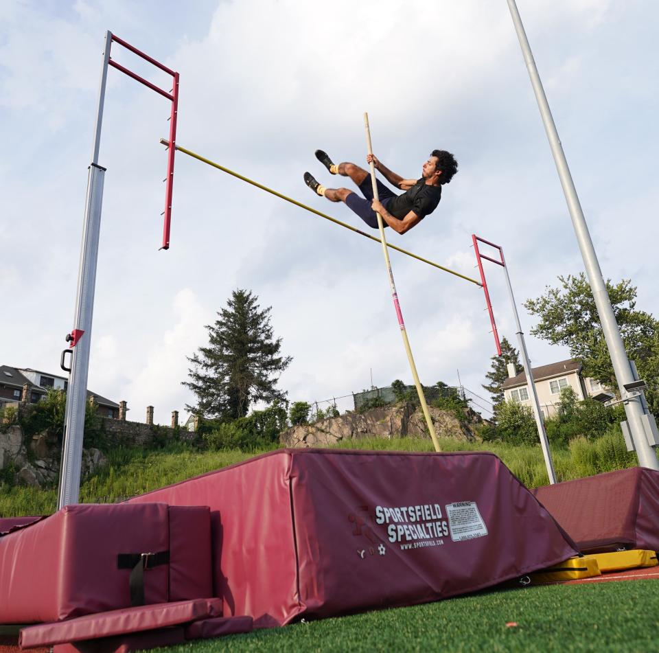Athletes come from across the region to competes in the inaugural Memorial Stadium Twilight Track & Field Series in Mount Vernon on Thursday, July 27, 2023.