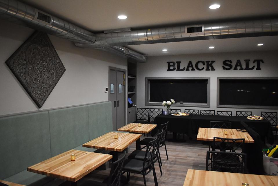 A look at the interior of the new Black Salt restaurant in Swansea.