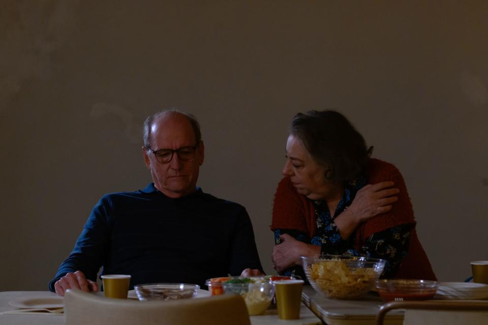 Richard Jenkins, left, and Jayne Houdyshell play a troubled couple spending Thanksgiving with their daughters in "The Humans."