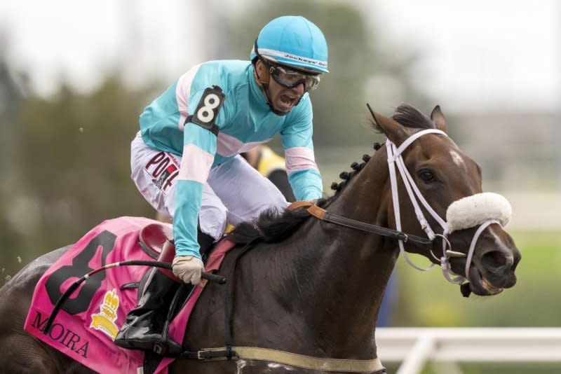 Moira, shown winning the 2022 Queen's Plate, looks to get back to the winner's circle in Saturday's Grade II Canadian Stakes at Woodbine. Photo courtesy of Woodbine