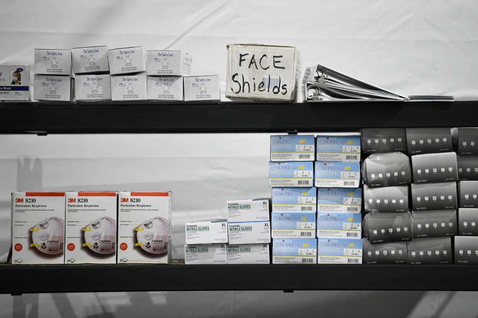 Supplies are seen during a tour of U.S. Customs and Border Protection (CBP) temporary facilities in Donna, Texas, U.S. May 2, 2019.  (Photo: Loren Elliott/Reuters)