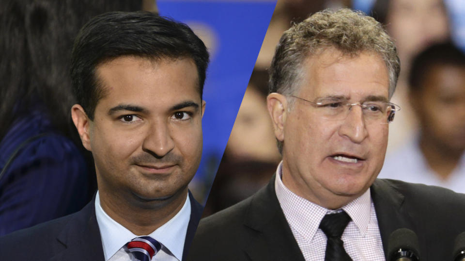 Congressman Carlos Curbelo and Former Congressman Joe Garcia (Photos: Johnny Louis/FilmMagic via Getty Images, Lynne Sladky/AP)