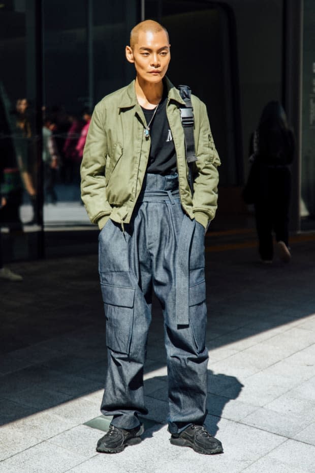 <p>On the street at Seoul Fashion Week Spring 2020. Photo: Emily Malan/Fashionista</p>