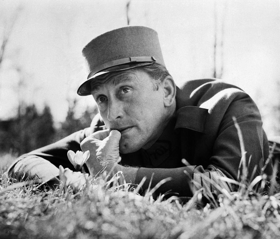 Kirk Douglas played a French commanding officer in Stanley Kubrick's World War I film "Paths of Glory."