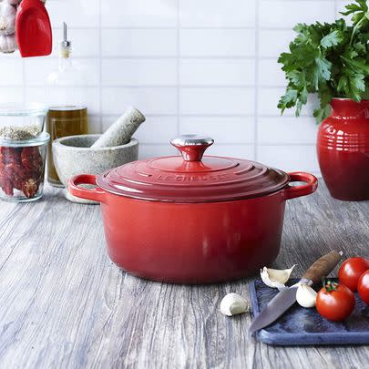 This gorgeous Le Creuset signature cast iron casserole dish is now marked down by 38%