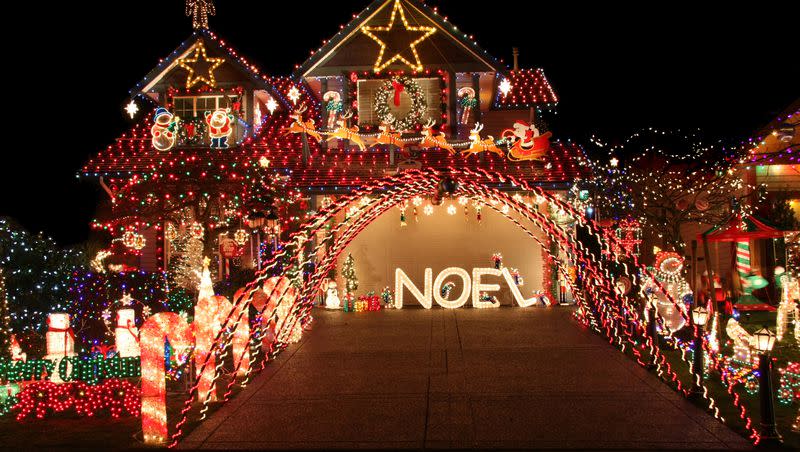 Some houses go all out with Christmas decorations each year. 