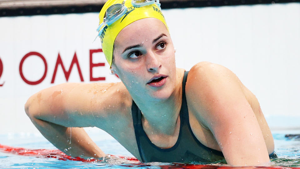 Kaylee McKeown, pictured here after the 100m backstroke semi-finals.