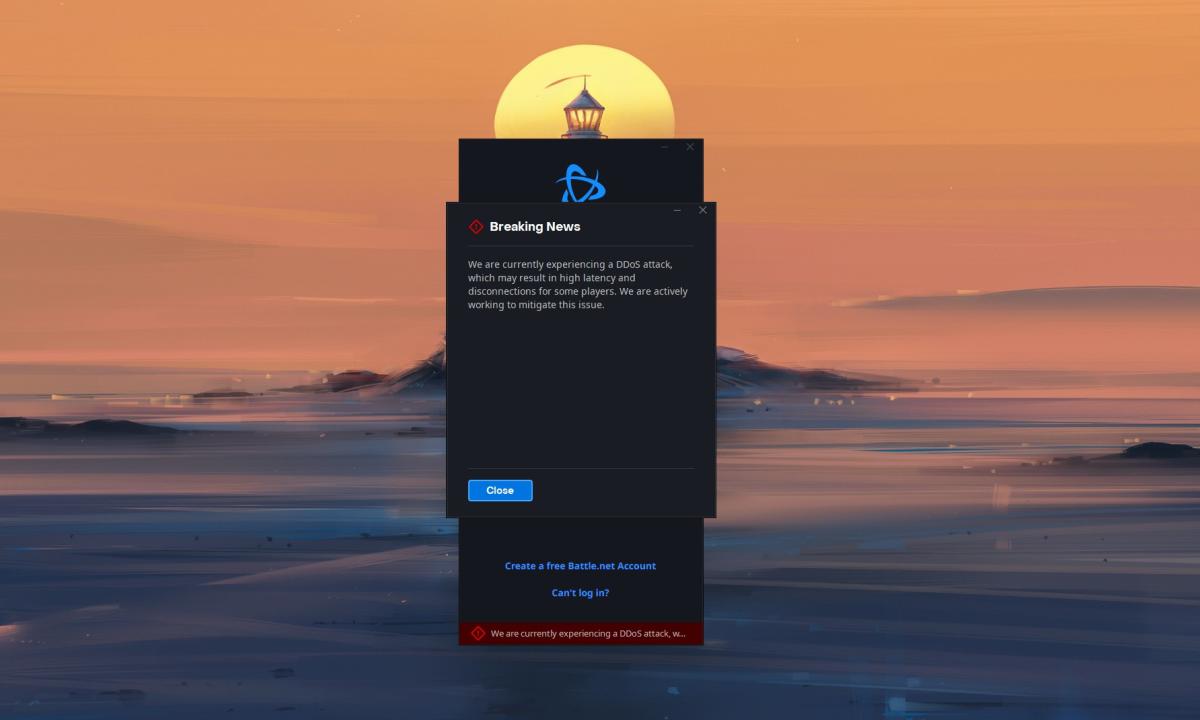 Battle.Net Under DDoS Attack