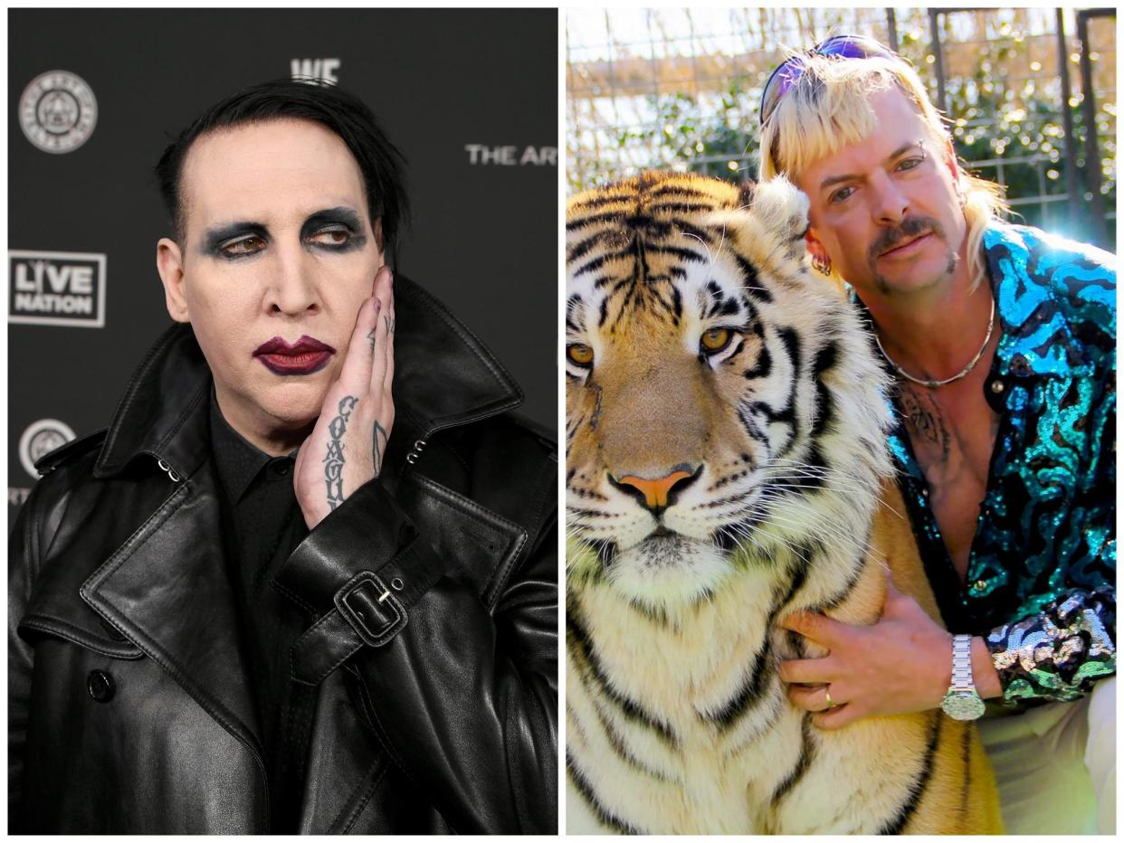 Marilyn Manson and Joe Exotic: Getty/ Netflix