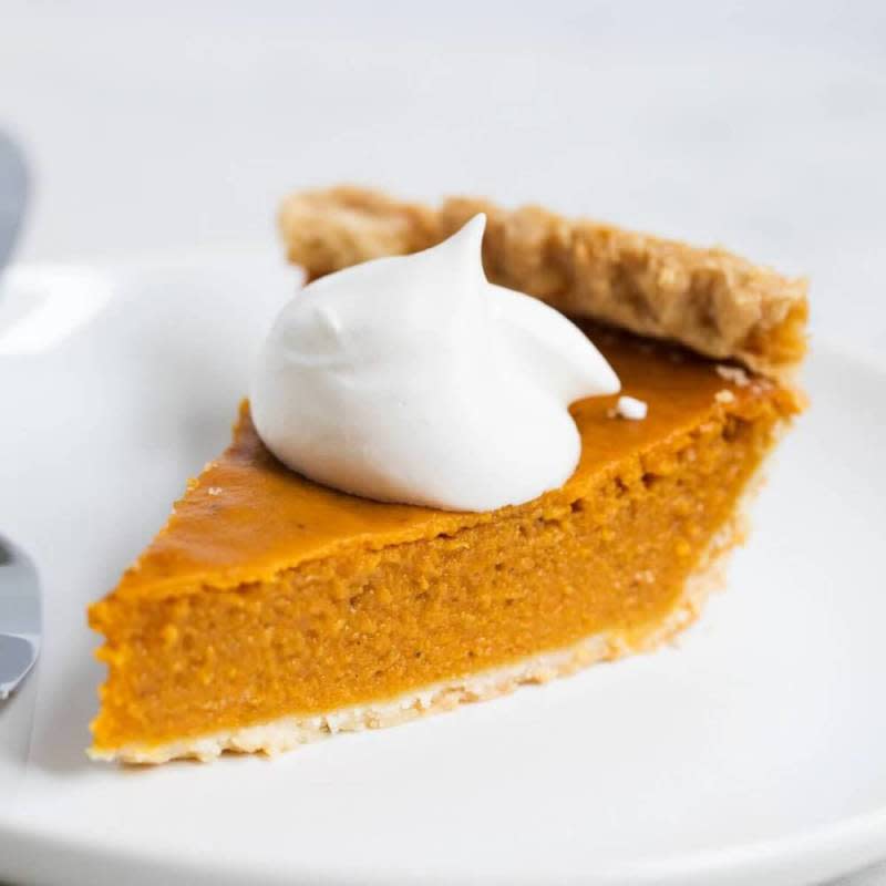 <p>I Heart Naptime</p><p>An all-time favorite for Thanksgiving!</p><p><strong>Get the recipe: </strong><a href="https://www.iheartnaptime.net/pumpkin-pie-recipe/" rel="nofollow noopener" target="_blank" data-ylk="slk:Pumpkin Pie;elm:context_link;itc:0;sec:content-canvas" class="link rapid-noclick-resp"><strong>Pumpkin Pie</strong></a></p>