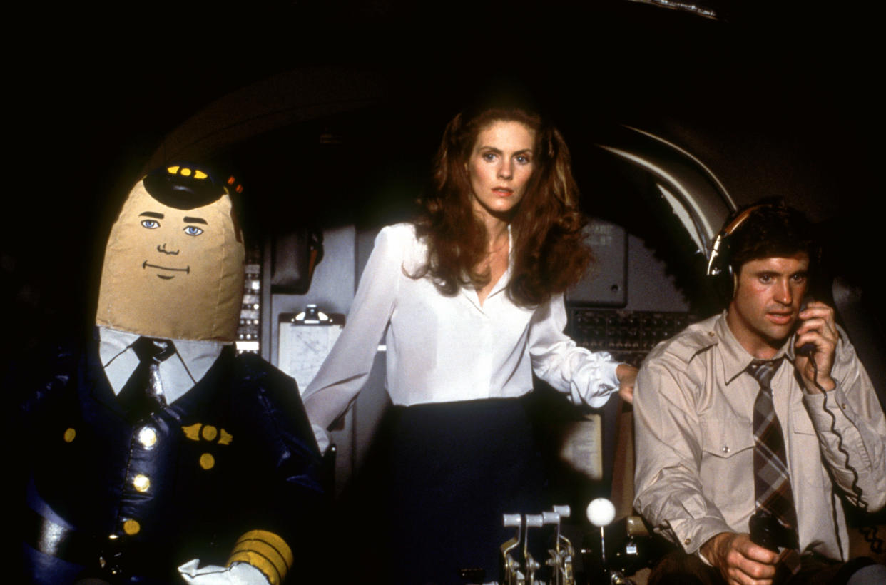 Otto, Julie Hagerty and Robert Hays in 'Airplane!' (Photo: Paramount/courtesy Everett Collection)