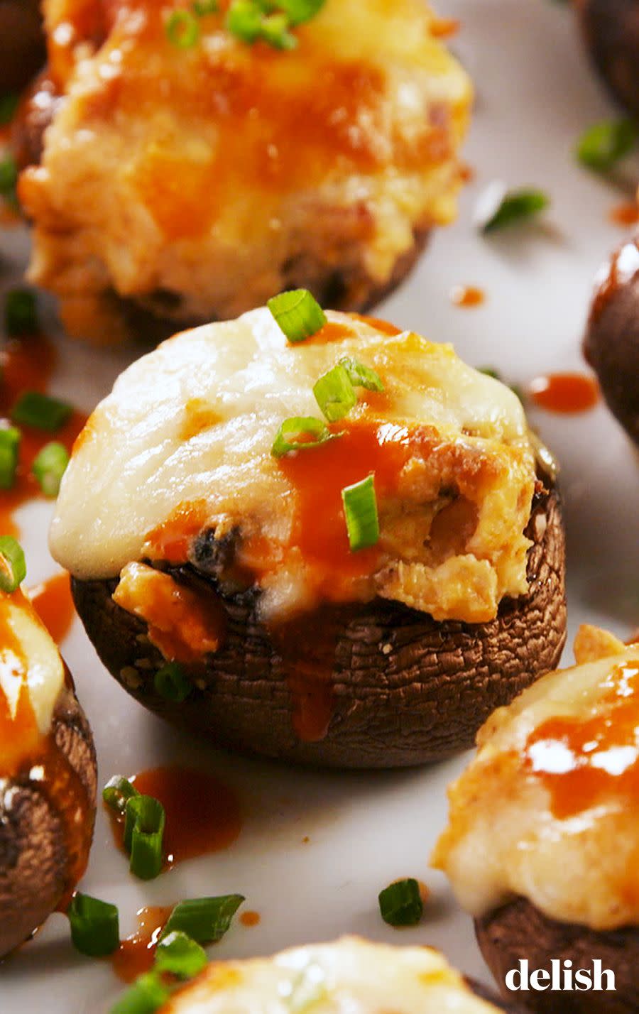 Buffalo Stuffed Mushrooms