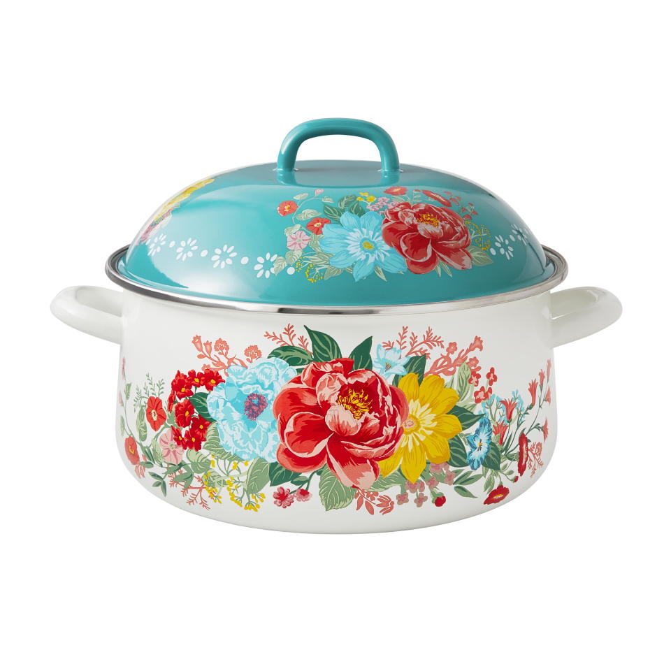 <p><a href="https://go.redirectingat.com?id=74968X1596630&url=https%3A%2F%2Fwww.walmart.com%2Fip%2FThe-Pioneer-Woman-Fancy-Flourish-Enamel-on-Steel-6-4-Quart-Dutch-Oven%2F1747078943&sref=https%3A%2F%2Fwww.thepioneerwoman.com%2Fholidays-celebrations%2Fgifts%2Fg45496914%2Ffood-gifts%2F" rel="nofollow noopener" target="_blank" data-ylk="slk:Shop Now;elm:context_link;itc:0;sec:content-canvas" class="link ">Shop Now</a></p><p>The Pioneer Woman Fancy Flourish Dutch Oven</p><p>walmart.com</p><p>$29.97</p><span class="copyright">Walmart</span>