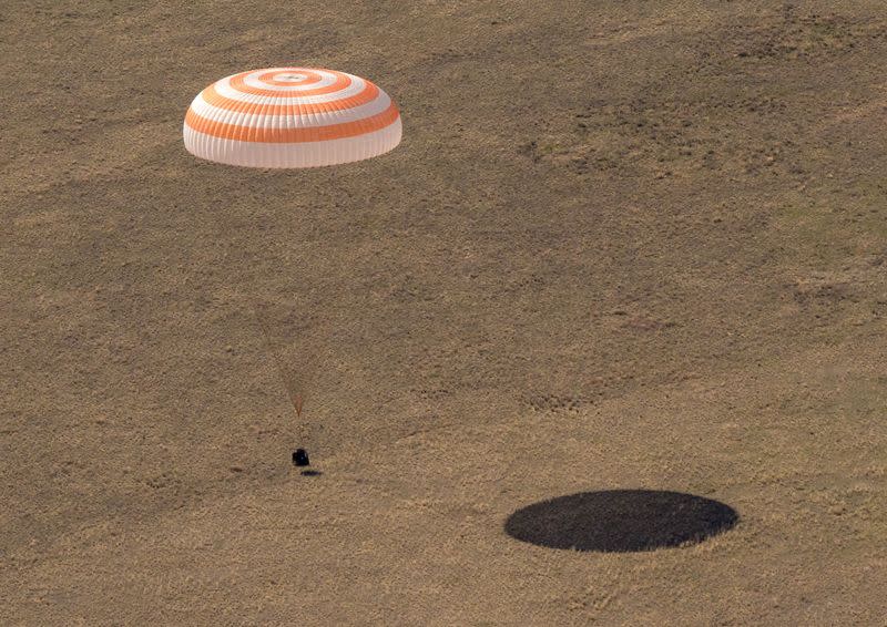 Soyuz MS-17 space capsule lands near Zhezkazgan