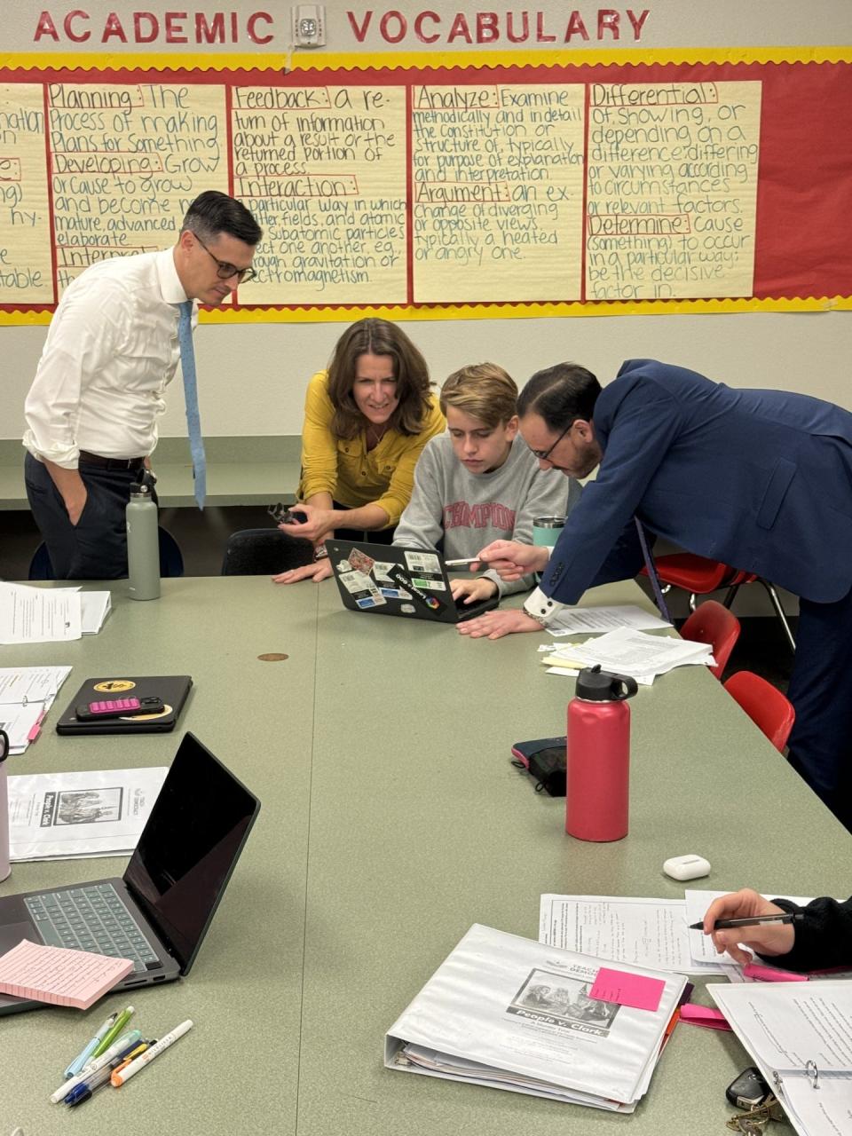 Since October, the mock trial students met twice every week to practice with their volunteer coaches.