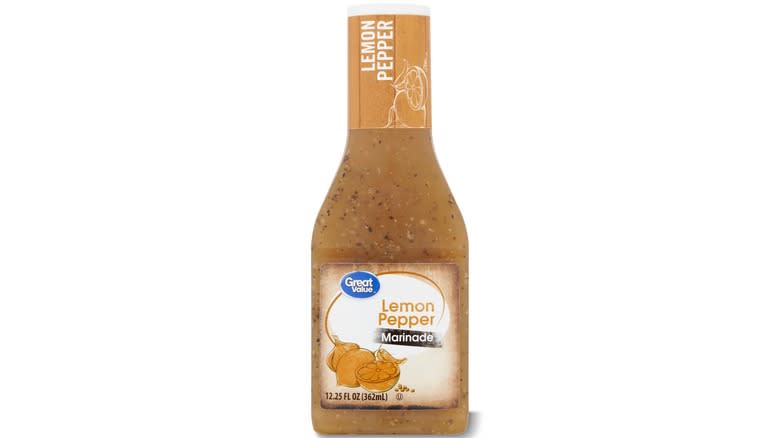 Bottle of Great Value Lemon Pepper Marinade