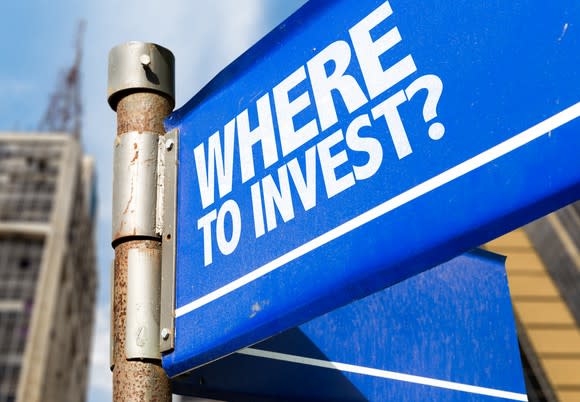 A signpost asking where to invest?