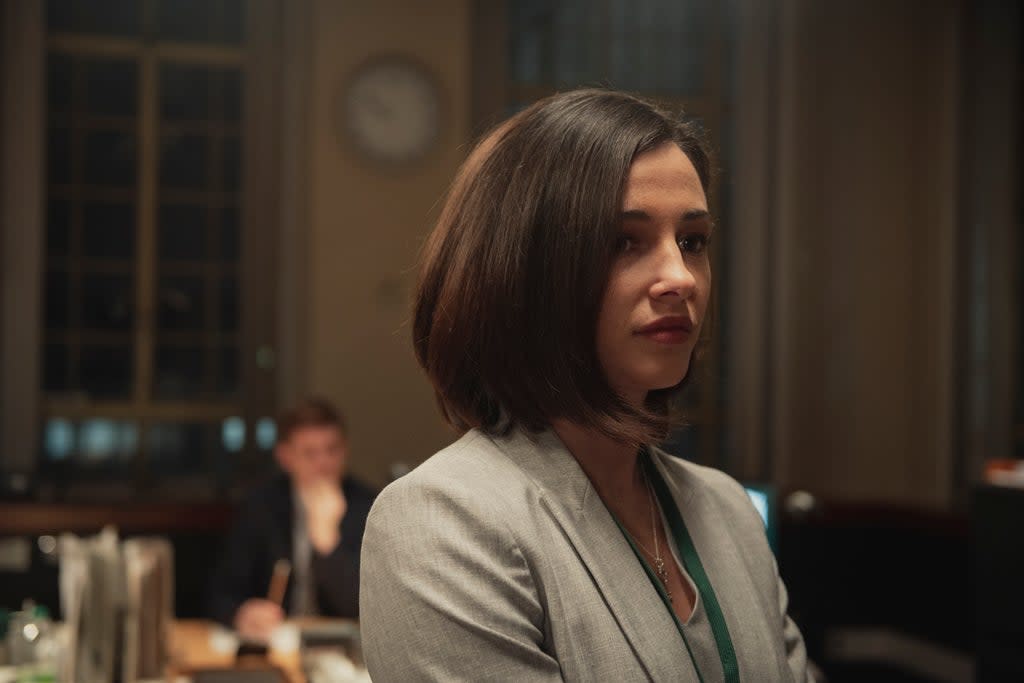 Naomi Scott’s  Olivia Lytton accuses a Tory MP of rape in Netflix’s latest thriller (Ana Cristina Blumenkron/Netflix)